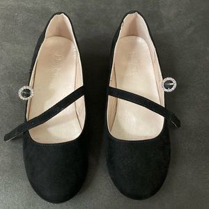 Girls black heels size 2